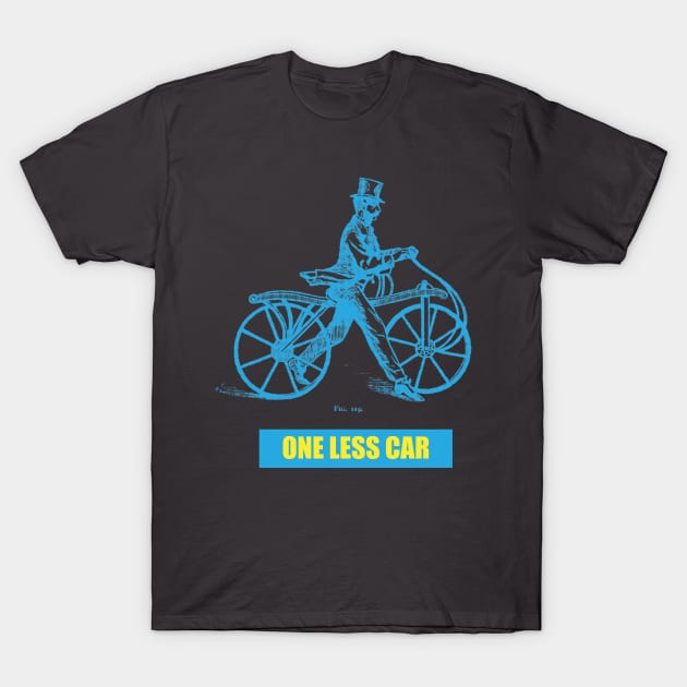 One Less Car T-Shirt by Mobykat